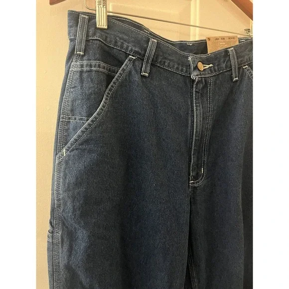 NWTCarhartt B13-DST Tag Sz 34 x 34 Dungaree Fit Mens Carpenter Jeans 100% Cotton - Picture 3 of 8